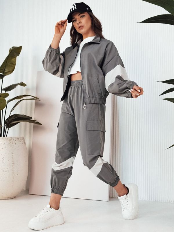 DStreet Komplet damski dresowy HAROL ciemnoszary Dstreet