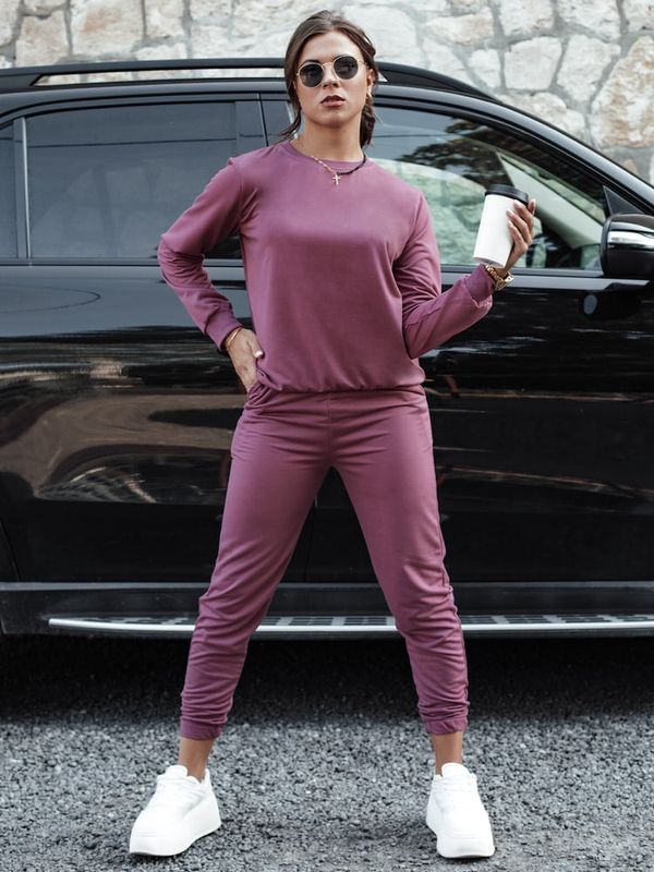 DStreet Komplet damski dresowy MILIAN bordowy Dstreet