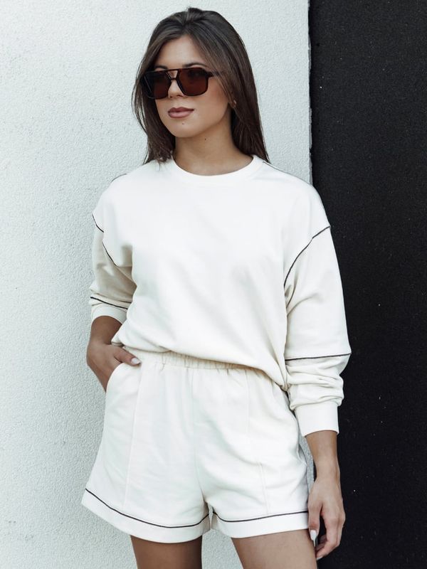 DStreet Komplet damski dresowy PULGAR ecru Dstreet AY1011