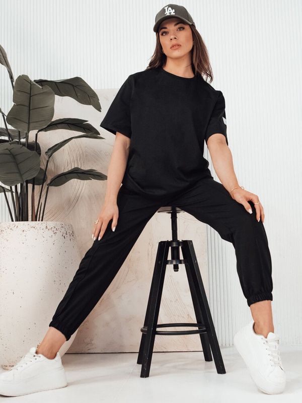 DStreet Komplet damski dresowy RIZNA czarny Dstreet