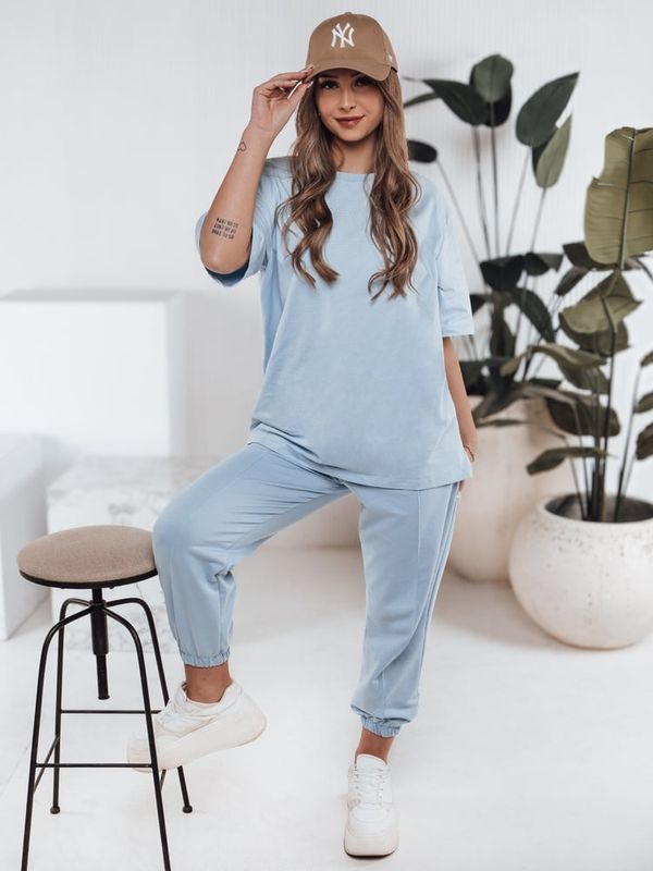 DStreet Komplet damski dresowy URBANREL niebieski Dstreet