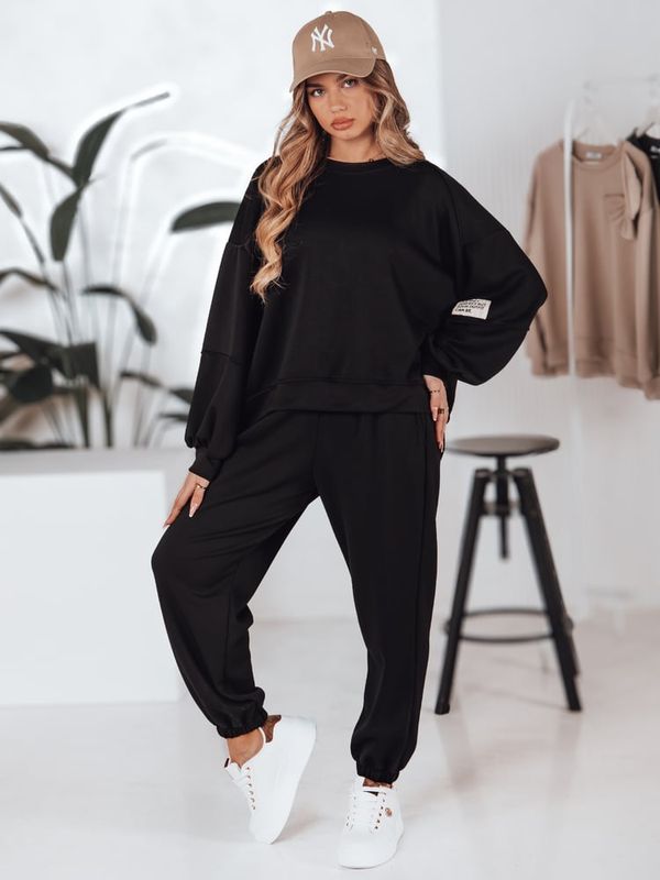 DStreet Komplet dresowy damski one size oversizowy DRESIS czarny Dstreet