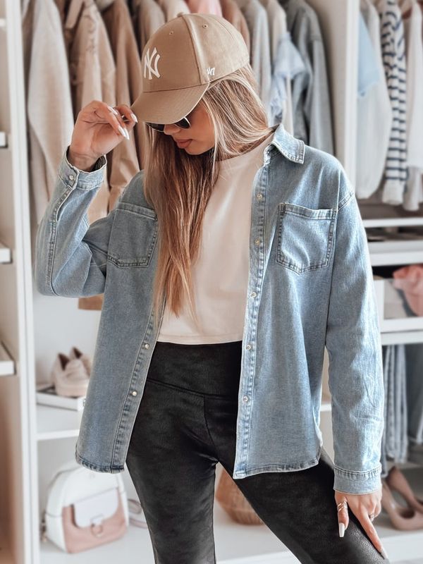 DStreet Koszula damska jeansowa oversize BLUJANES niebieska Dstreet