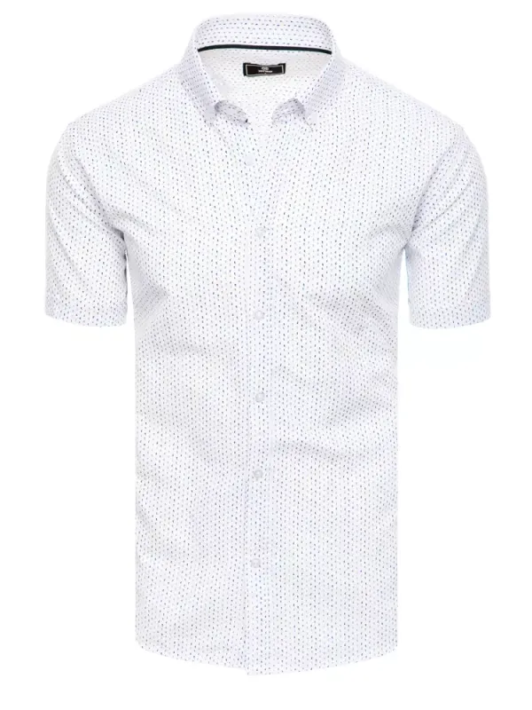 DStreet Koszula męska z krótkim rękawem biała Dstreet