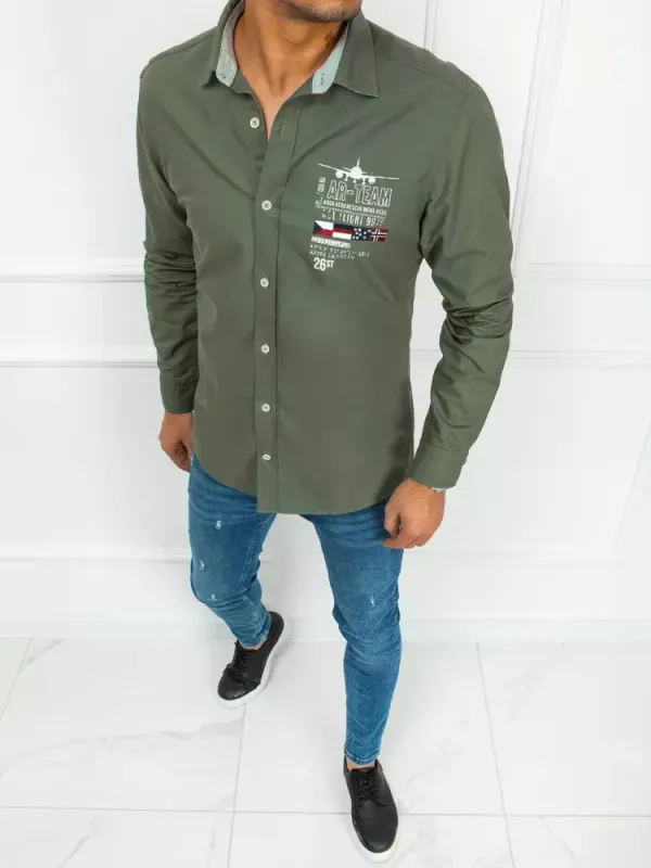 DStreet Koszula męska zielona Dstreet