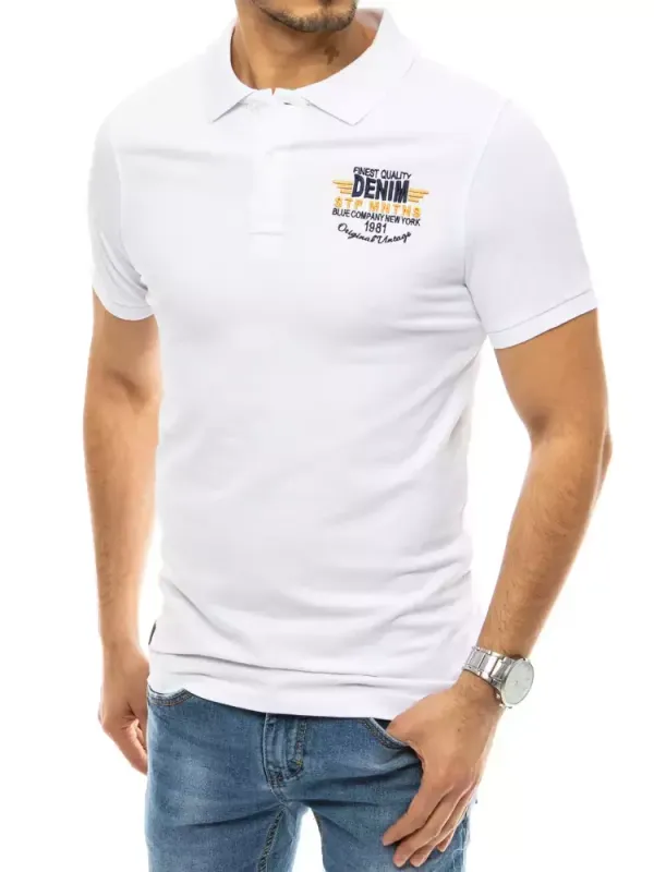 DStreet Koszulka polo z haftem biała Dstreet