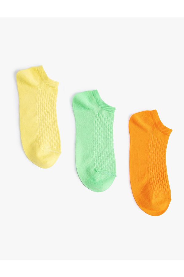 Koton Koton 3-Piece Booties Socks Set Multicolored Textured