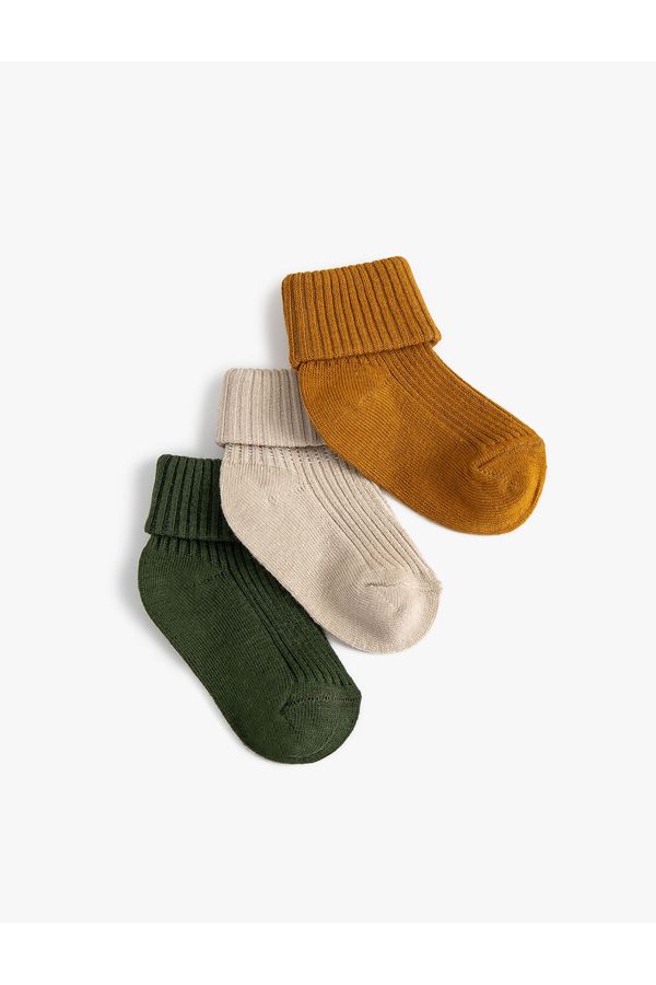 Koton Koton 3-Piece Set of Basic Socks Cotton