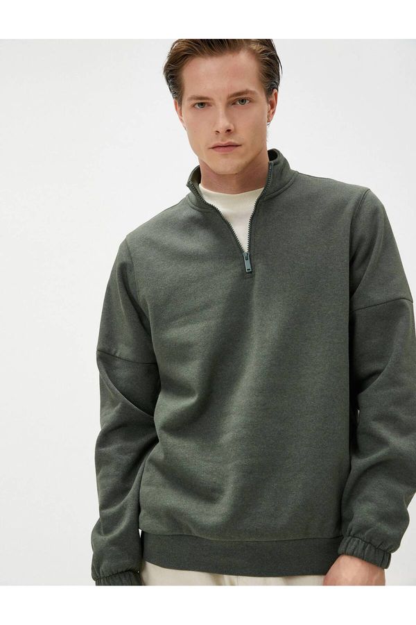 Koton Koton 4WAM70122MK Men's Cotton Sweatshirt GREEN