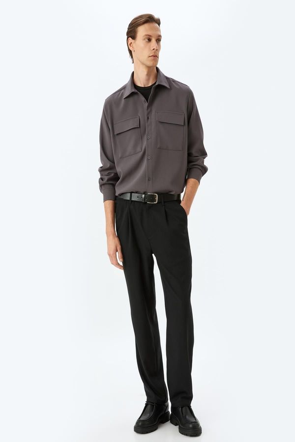 Koton Koton Anthracite Men's Shirt