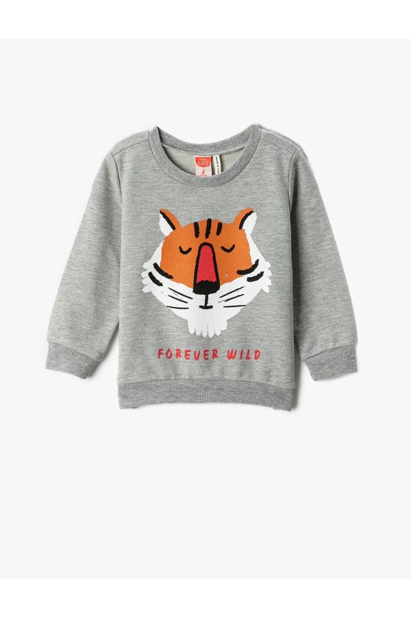 Koton Koton Baby Boy Tiger Printed Sweatshirt