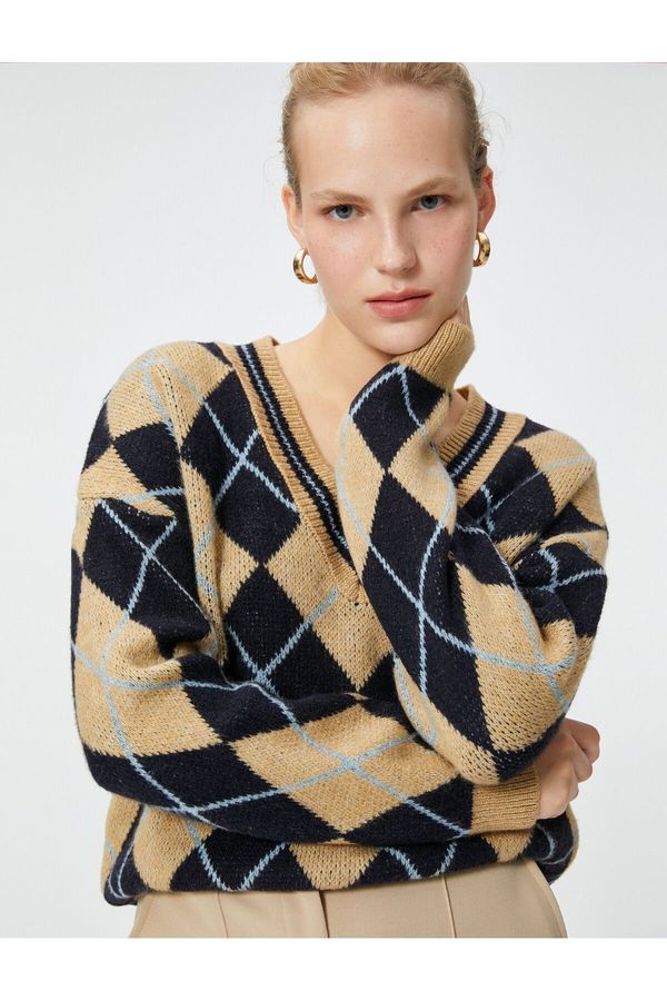 Koton Koton Baklava Pattern Oversi?ze Knitwear Sweater