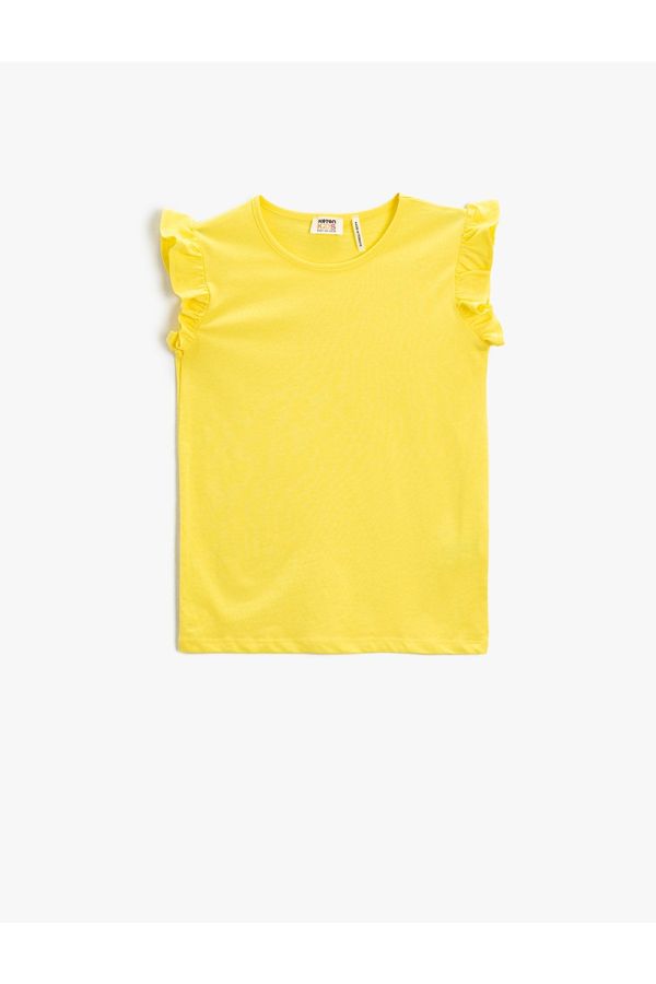 Koton Koton Basic Frilly T-Shirt Sleeveless
