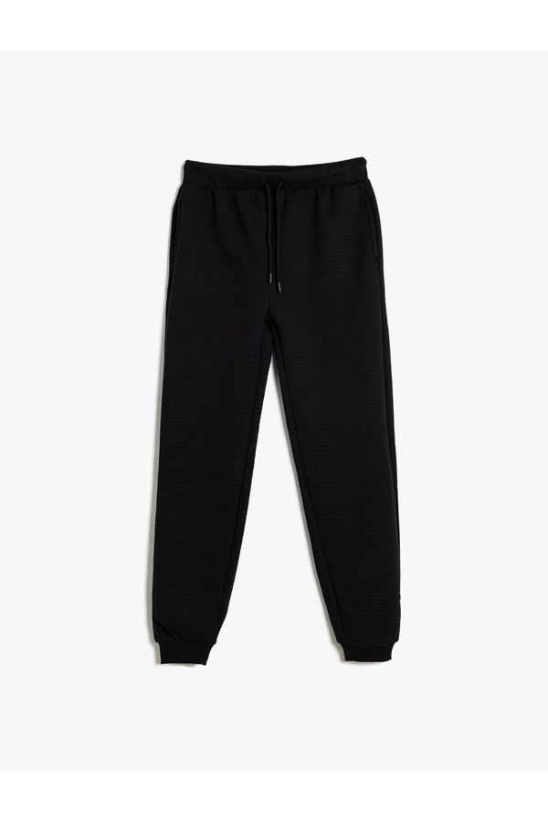 Koton Koton Basic Jogger Sweatpants Textured Elastic Waist Pocket