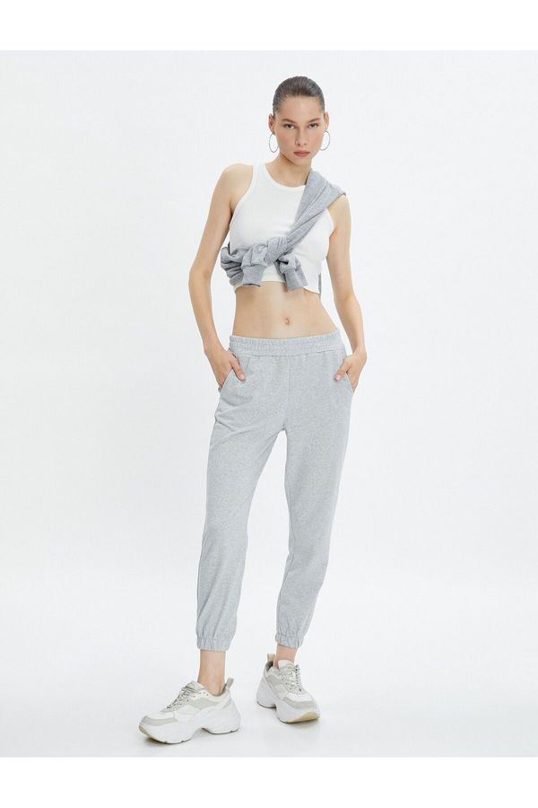 Koton Koton Basic Jogger Sweatpants with Tie Waist Pocket