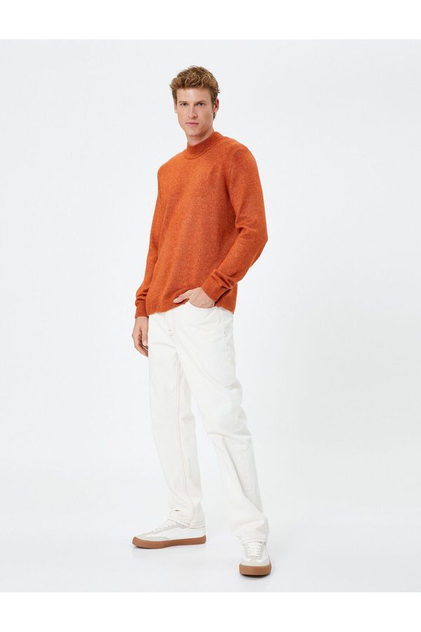 Koton Koton Basic Knitwear Sweater Half Turtleneck Slim Cut