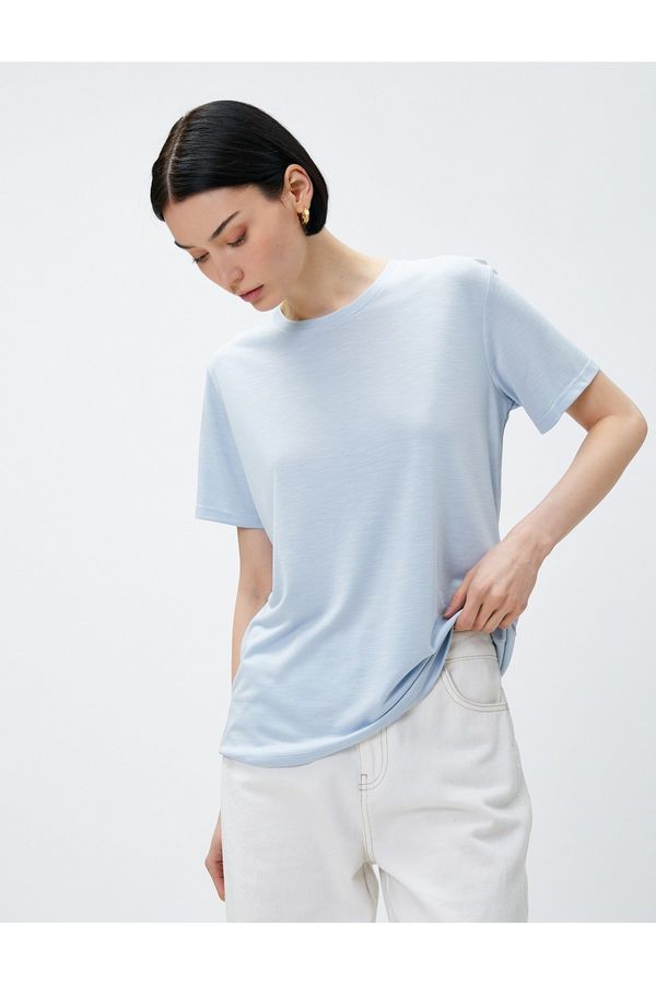 Koton Koton Basic Modal T-Shirt with Short Sleeves