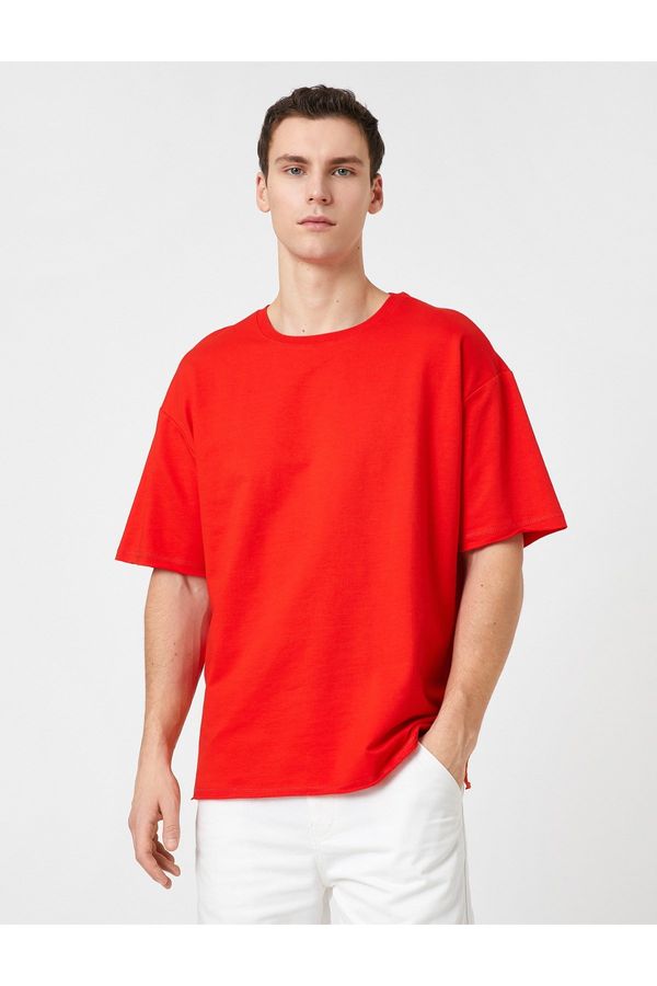 Koton Koton Basic Oversize T-Shirt Crew Neck Half Sleeve