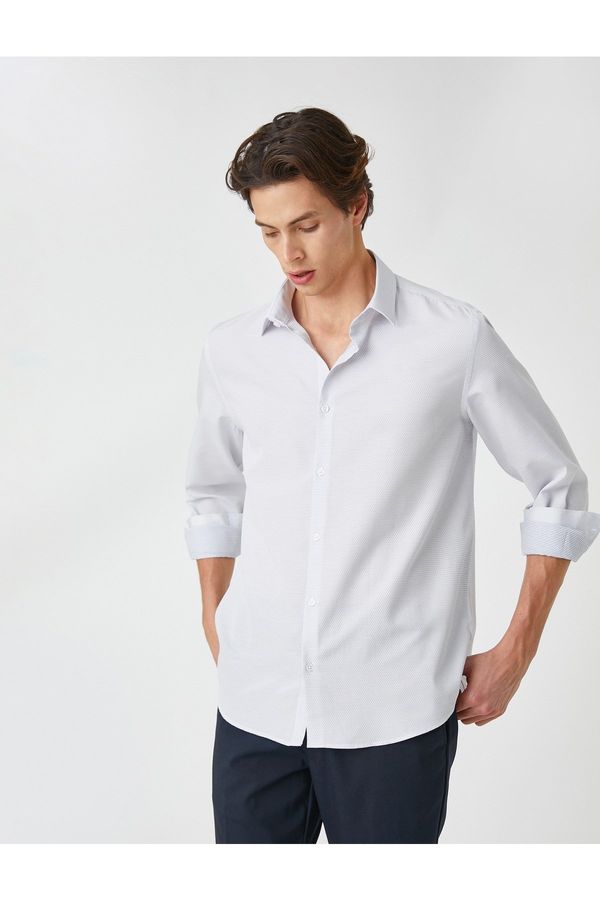 Koton Koton Basic Shirt Classic Cuff Collar Long Sleeve Non Iron