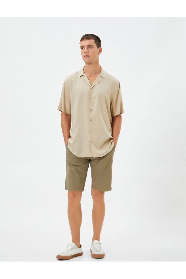 Koton Koton Basic Shirt Short Sleeve Turndown Collar Ecovero:registered: Viscose