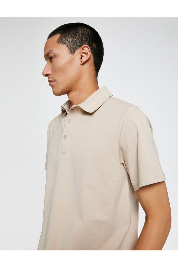 Koton Koton Basic T-Shirt Polo Neck Cotton