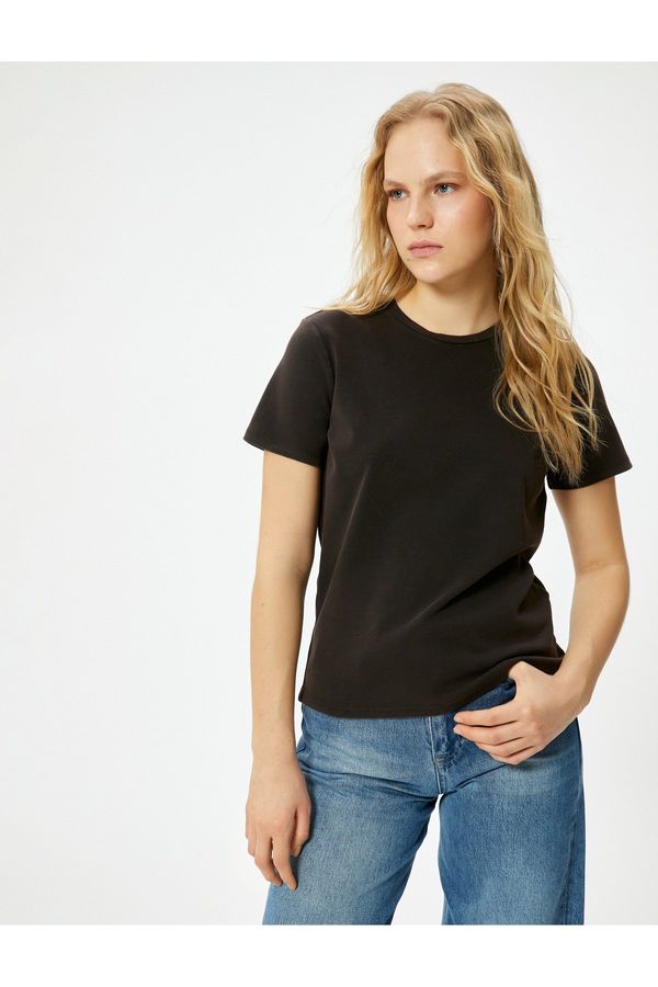 Koton Koton Basic T-Shirt Short Sleeve Crew Neck Standard Cut Cotton