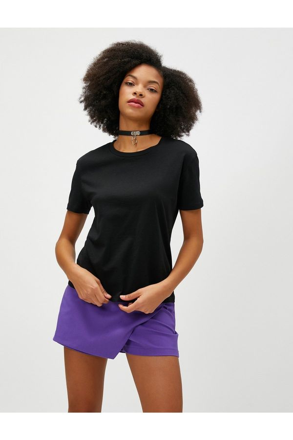 Koton Koton Basic T-Shirt Short Sleeved Crew Neck Cotton