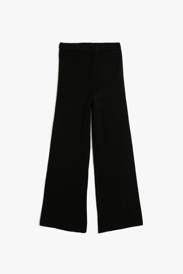 Koton Koton Basic Wide Leg Trousers Elastic Waist