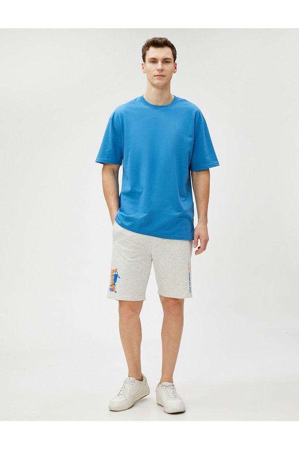 Koton Koton Basketball Printed Shorts Waist Laced Slim Fit with Pocket