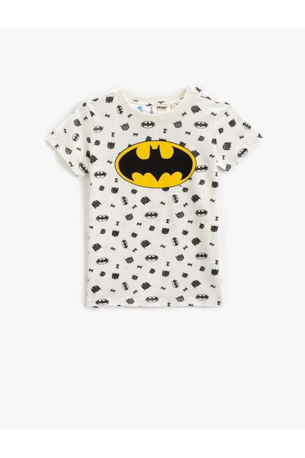 Koton Koton Batman Printed T-Shirt Licensed Short Sleeve Crew Neck