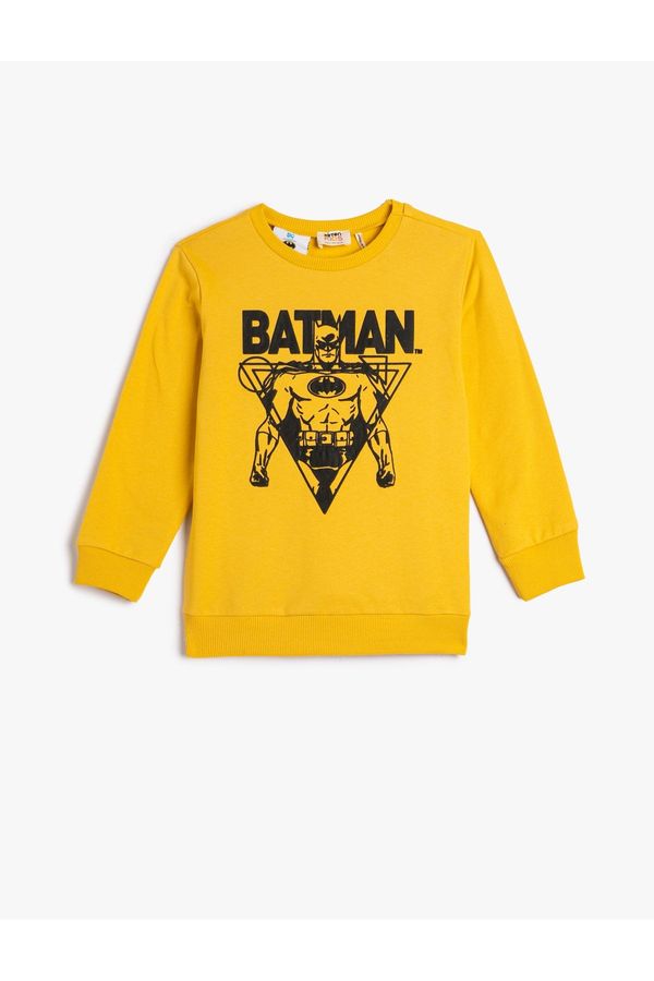 Koton Koton Batman Sweatshirt Licensed Raised Cotton