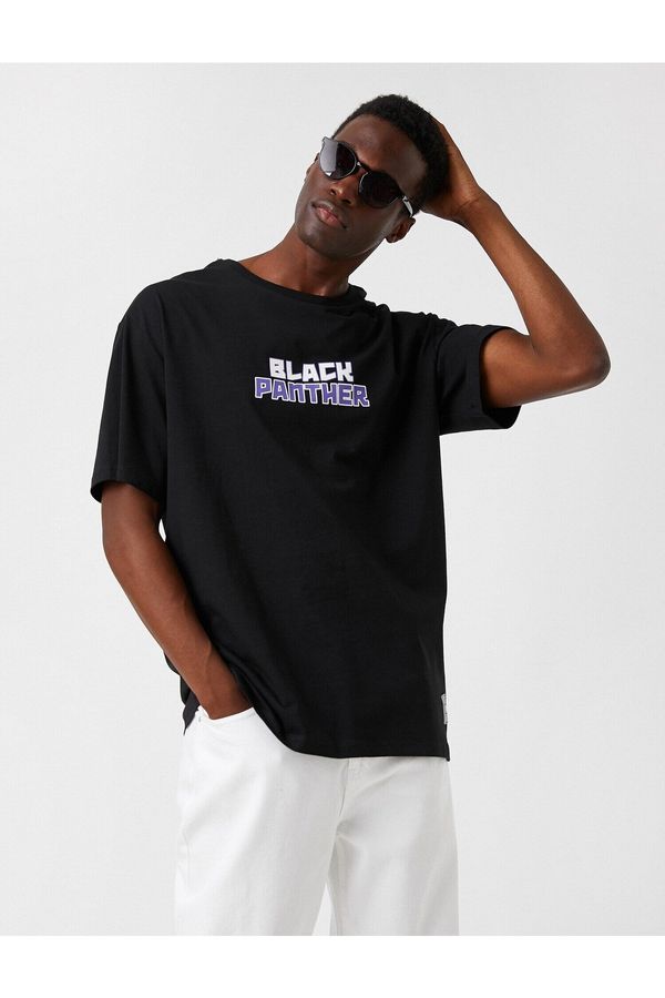 Koton Koton Black Panther T-Shirt Licensed Printed