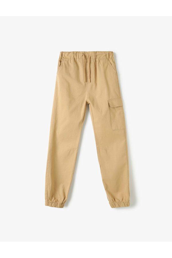 Koton Koton Boy's Beige Canvas Trousers -