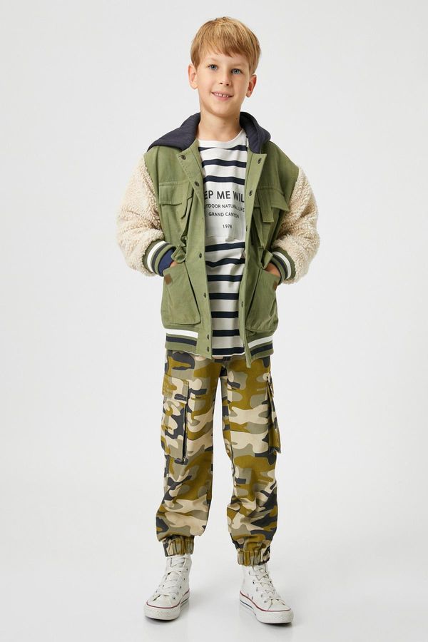 Koton Koton Boy's Beige Patterned Jeans