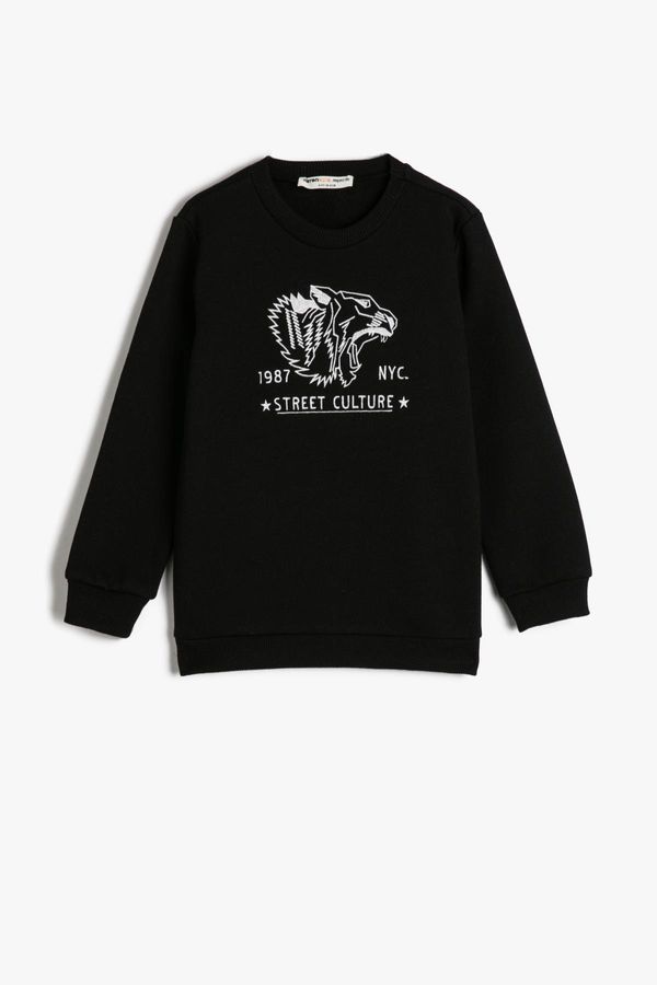 Koton Koton Boy's Black Sweatshirt