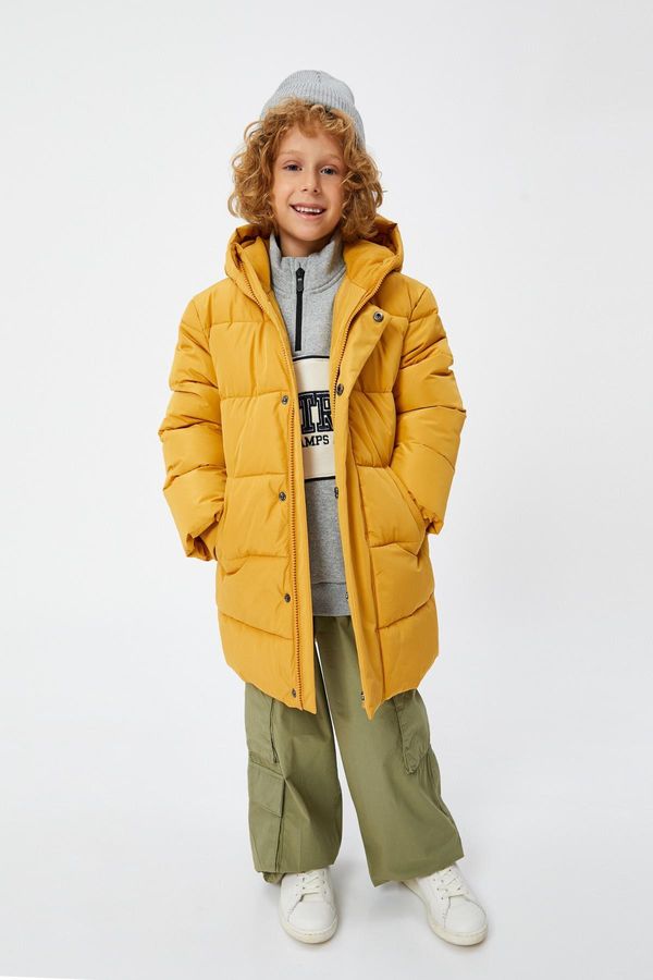 Koton Koton Boys Mustard Coat