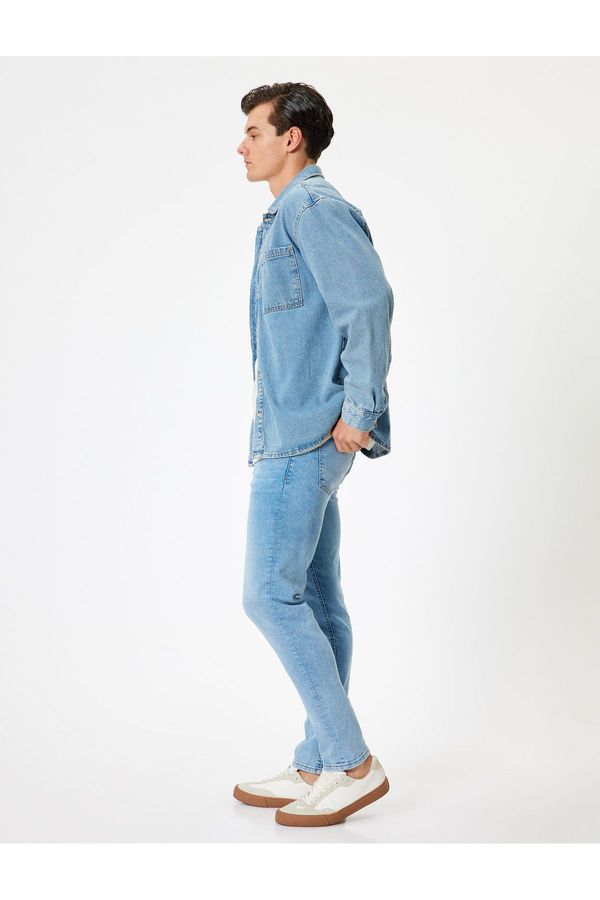 Koton Koton Buttoned Regular Waist Skinny Fit Jeans - Michael Jean