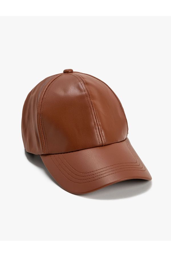 Koton Koton Cap Hat Leather Look