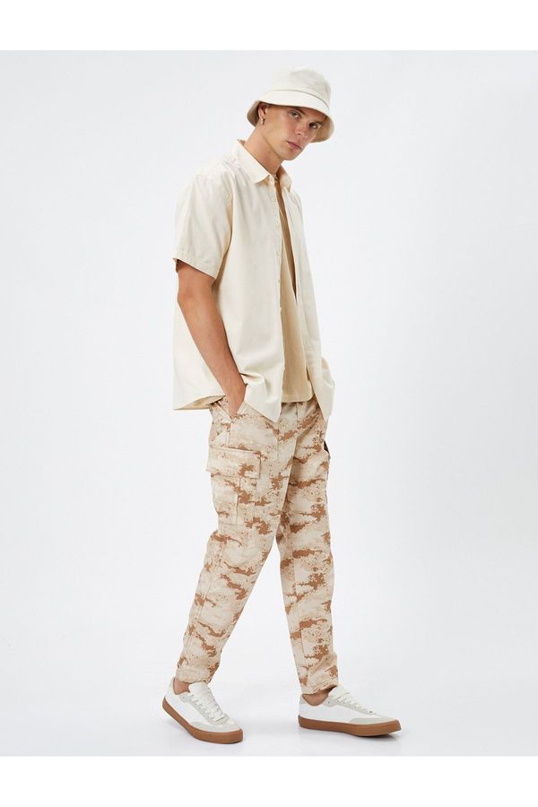 Koton Koton Cargo Pants Camouflage Printed Pocket Detailed Lace Waist