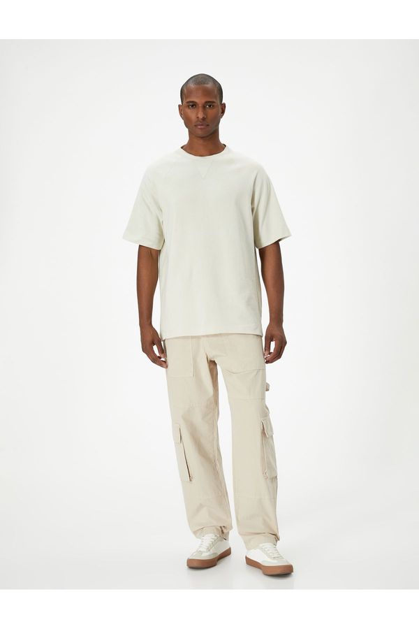 Koton Koton Cargo Pocket Trousers Buttoned Wide Leg