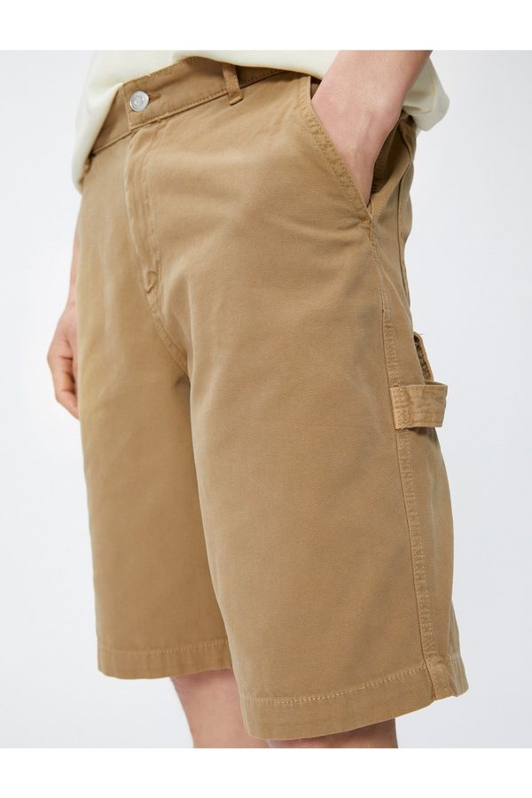 Koton Koton Cargo Shorts Pocket Detailed Buttoned Cotton