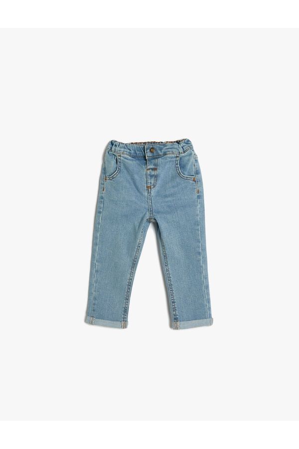 Koton Koton Carrot Cut Jeans with Pockets and Elastic Waist