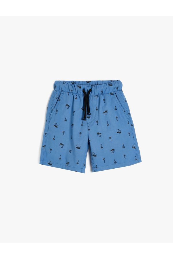 Koton Koton Chino Shorts Pocket Dinosaur Printed