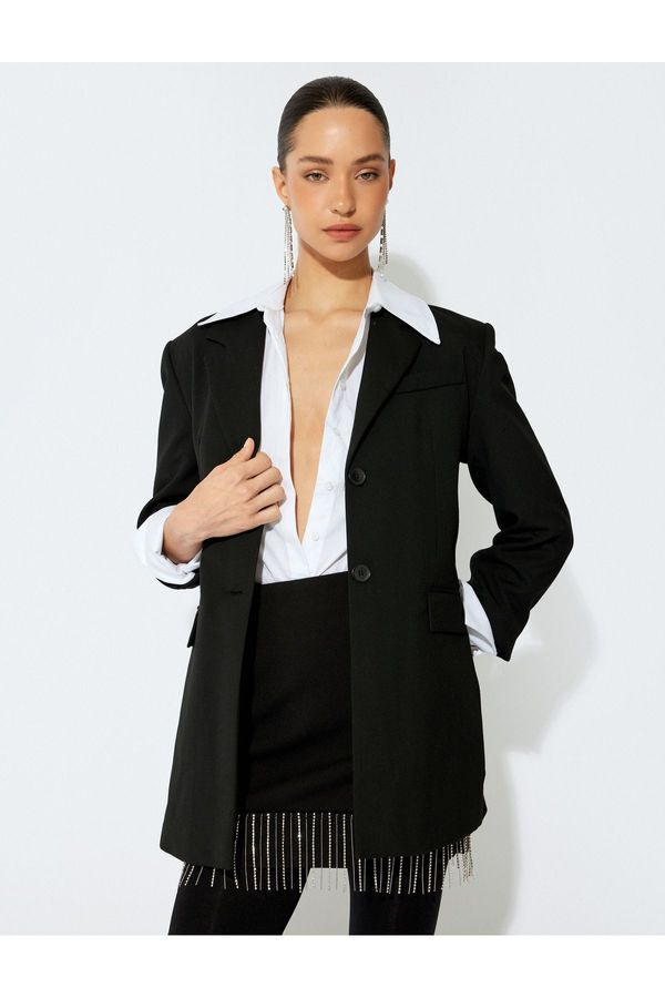 Koton Koton Comfortable Fit Standard Waist Stone Mini Skirt