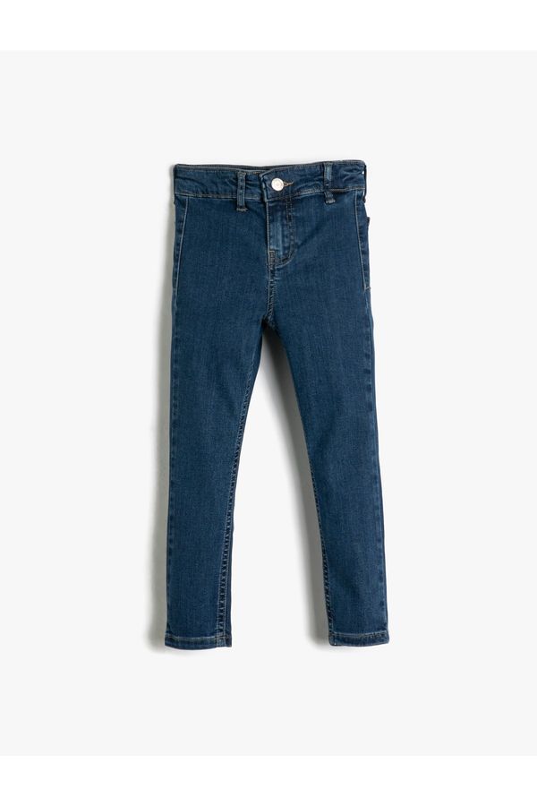 Koton Koton Cotton Jeans. Adjustable Elastic Waist.