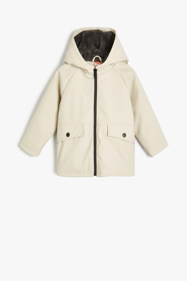 Koton Koton Ecru Baby Boy Coat