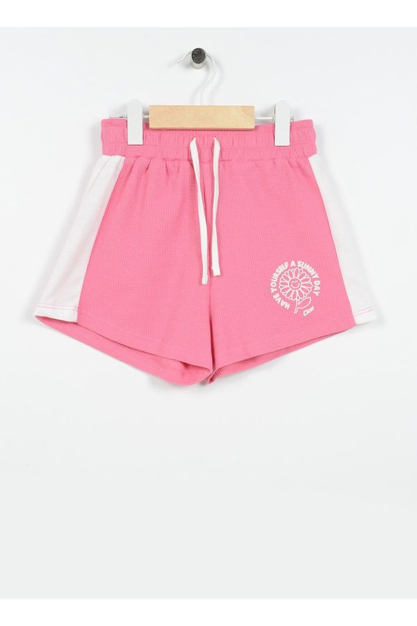 Koton Koton Elastic Waist Normal Pink Girls Shorts