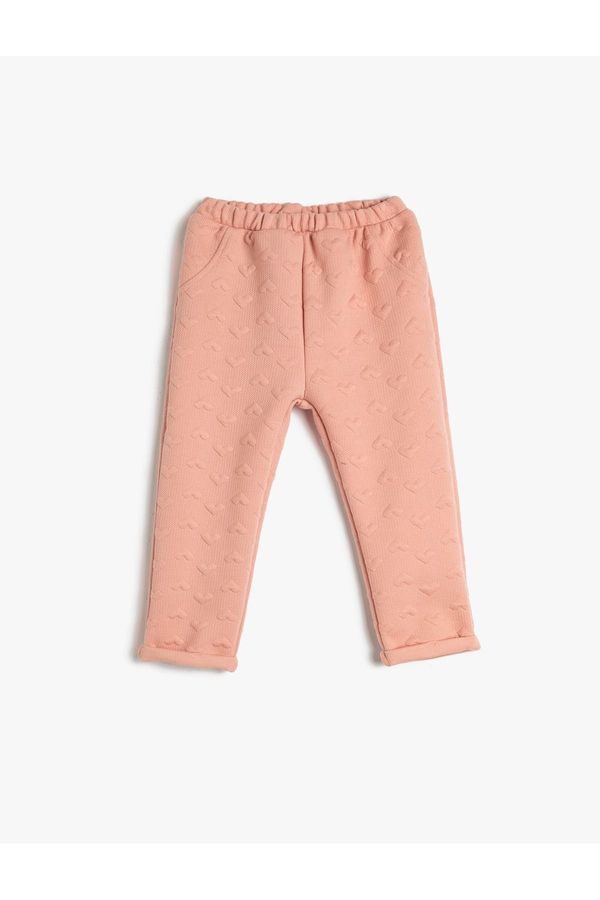 Koton Koton Elastic Waist Quilted Heart Sweatpants