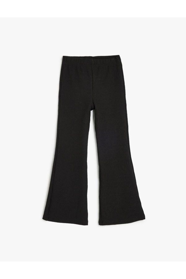 Koton Koton Flare Trousers Elastic Waist