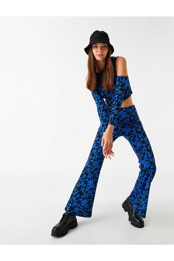 Koton Koton Flare Trousers Relaxed Fit